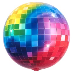 Balon foliowy Kula Dyskotekowa DISCO DANCE lata 90