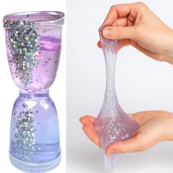 Slime Galaktyczny z Gwiazdkami HOLO klepsydra 15cm