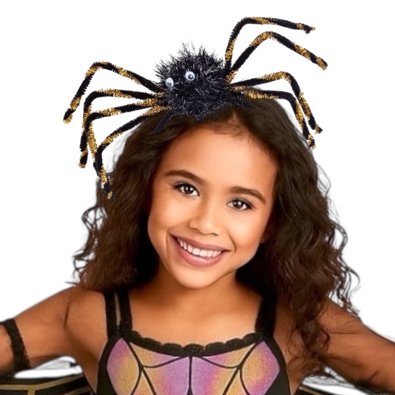 Strój Pajęczarka z opaską pająk na Halloween