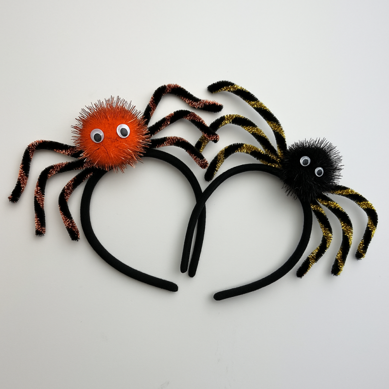 Strój Pajęczarka z opaską pająk na Halloween