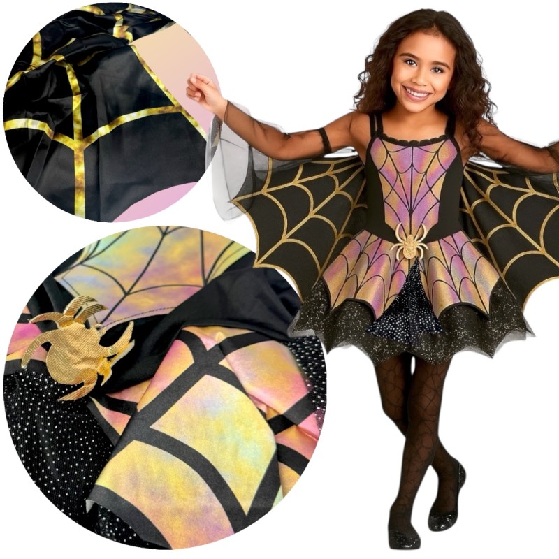 Strój Pajęczarka z opaską pająk na Halloween