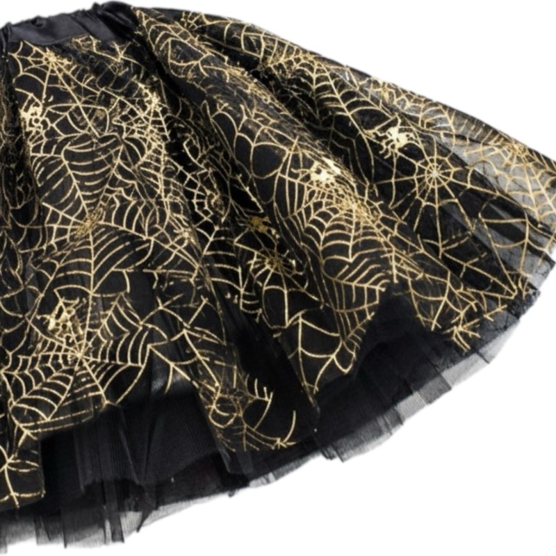 Strój wiedźma nietoperz Złota pajęczarka Zestaw z tutu Halloween