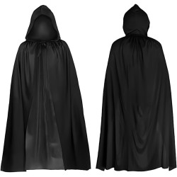 Zwiewna peleryna z kapturem Halloween 120 cm