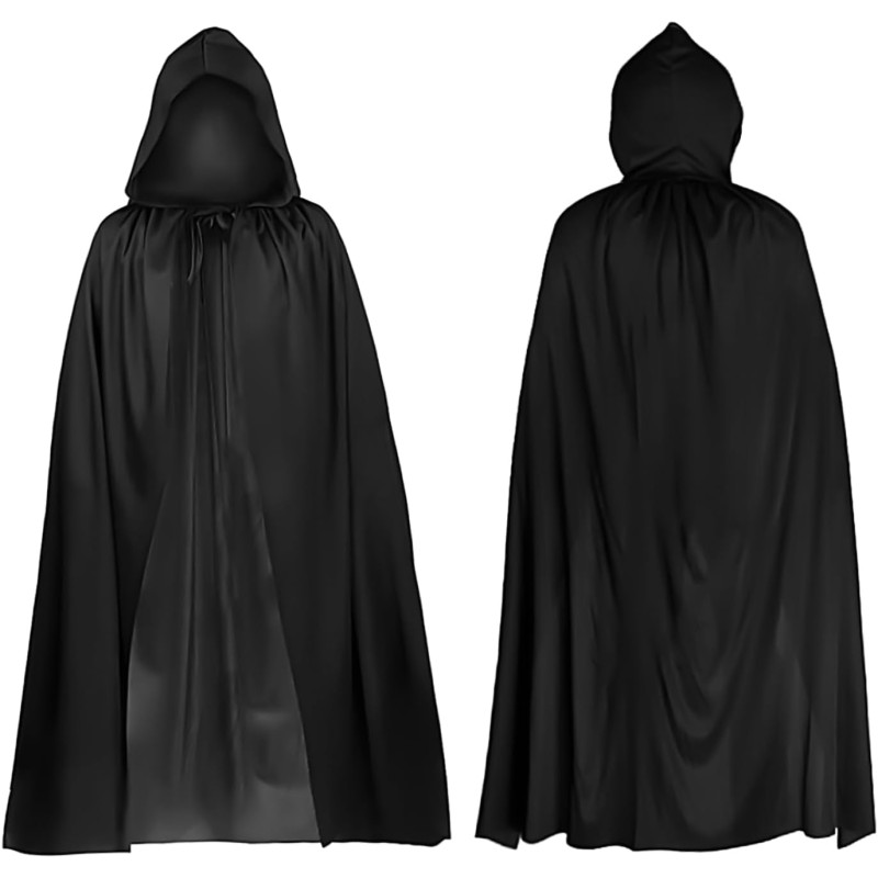 Zwiewna peleryna z kapturem Halloween 120 cm