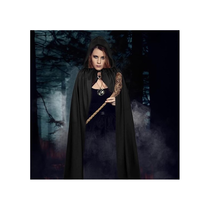Zwiewna peleryna z kapturem Halloween 120 cm