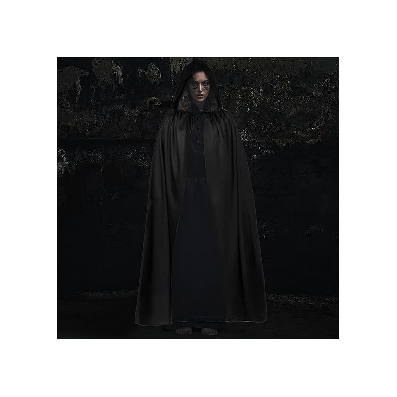 Zwiewna peleryna z kapturem Halloween 120 cm