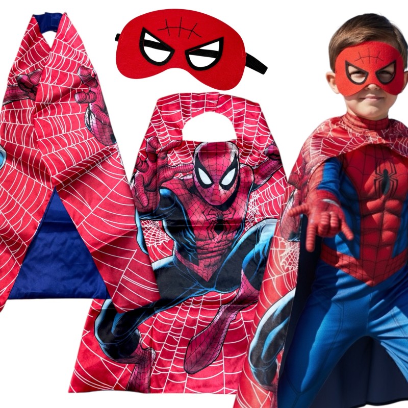 Zestaw SpiderMan Peleryna i Maska Dla Dzieci