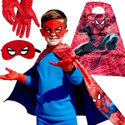 Strój Peleryna Spiderman z Maską i Rękawiczkami