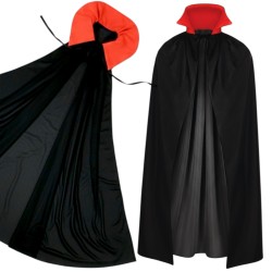 Zestaw Wampir Dracula Halloween Krew Maska Peleryna 120 cm