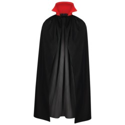 Peleryna Dracula czarna z czerwonym kołnierzem 128 cm