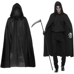 Zwiewna peleryna z kapturem Halloween 120 cm