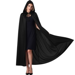 Zwiewna peleryna z kapturem Halloween 120 cm
