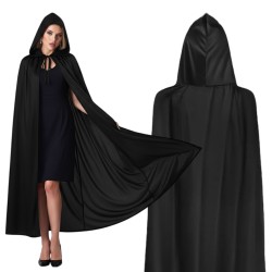 Zwiewna peleryna z kapturem Halloween 120 cm