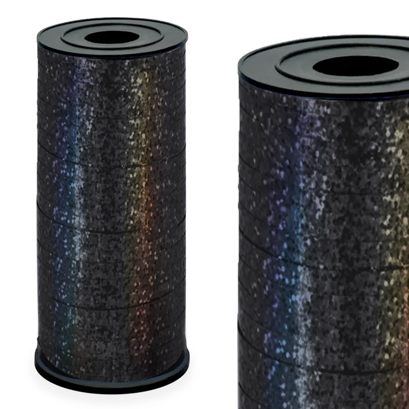 Wstążka holograficzna czarna 92 m 5mm