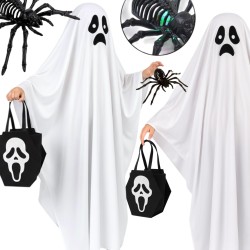 Przebranie Ducha Boo 6-9 lat z Koszykiem Krzyk i Pająkiem