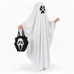 Przebranie Ducha Boo 6-9 lat z Koszykiem Krzyk i Pająkiem