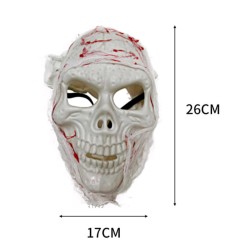 Maska Halloween biała z krwią 17x26 cm