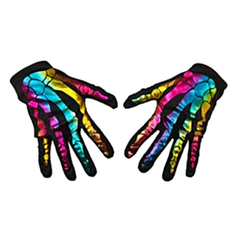 Rękawiczki dziecięce Halloween Szkielet Metaliczne