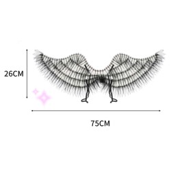 Świecące skrzydła LED czarne 75cm
