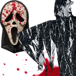 Straszny Kostium Duch z Krwawą Maską Halloween