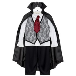 Kostium Wampir Dracula dla Dzieci z Peleryną i Krawatem