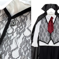 Kostium Wampir Dracula dla Dzieci z Peleryną i Krawatem