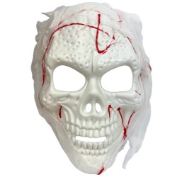 Maska Halloween biała z krwią 17x26 cm