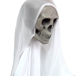 Dekoracja Halloween Kościotrup Biały Wiszący 116 cm
