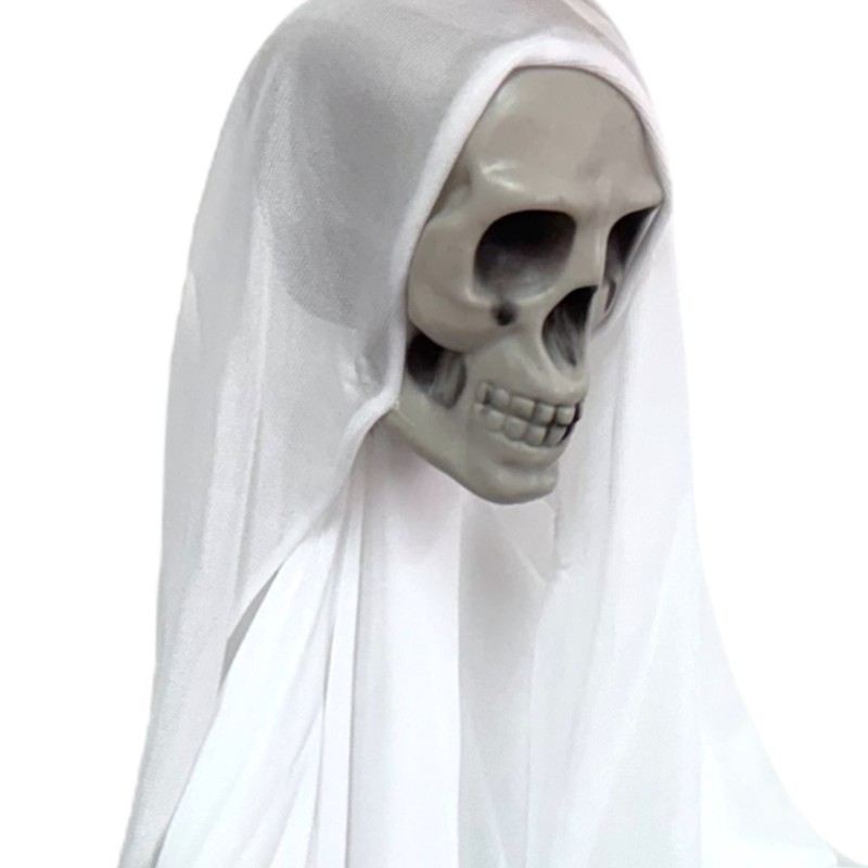Dekoracja Halloween Kościotrup Biały Wiszący 116 cm