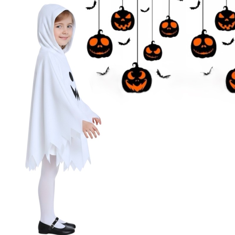Strój Duch Tunika z Kapturem Halloween