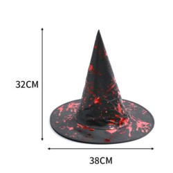 Kapelusz Halloween Biały z Czerwonymi Plamami