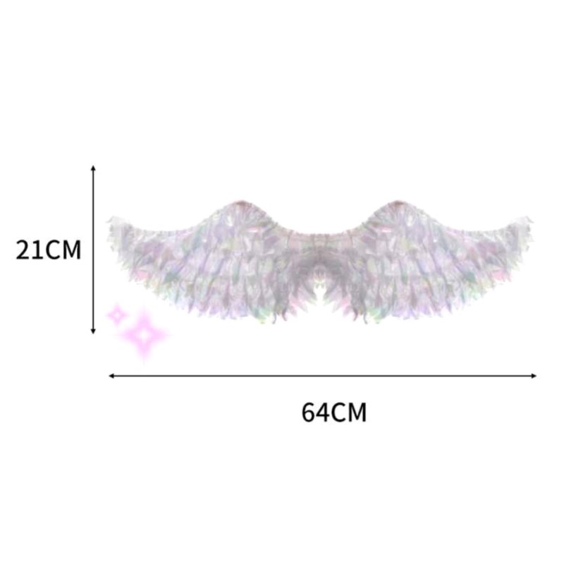 Świecące skrzydła perłowe LED 64x21 cm