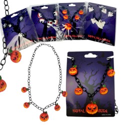 Zestaw Halloween Cukierek albo Psikus – Spódniczka Skrzydła Miotła Torebka Opaska Naszyjnik