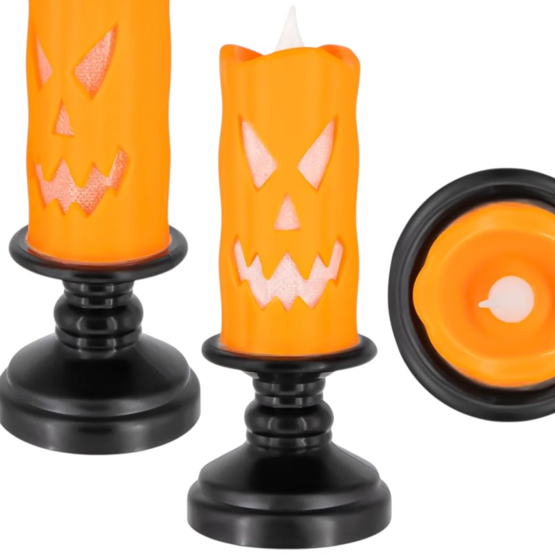 Świecznik Lampka Dynia LED Halloween