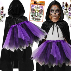 Zestaw peleryna tiulowa spódniczka i kryształki