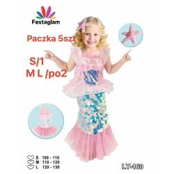 Sukienka Przebranie Syrenka Cekiny dla Dzieci