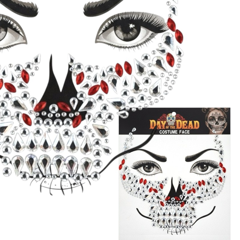Kryształki na Twarz Czaszka La Catrina