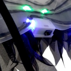 Świecące skrzydła LED czarne 75cm