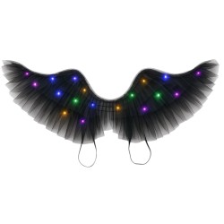 Świecące skrzydła LED czarne 75cm