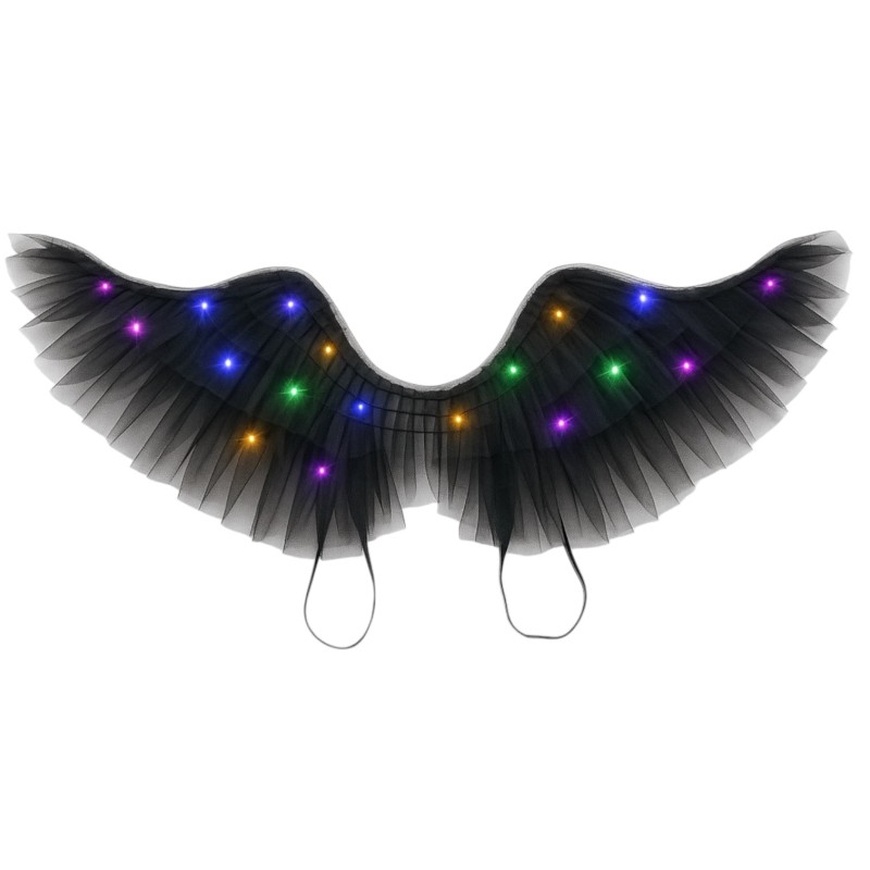 Świecące skrzydła LED czarne 75cm