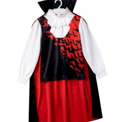 Strój Wampira Drakuli z Peleryną i Kłami dla dorosłych