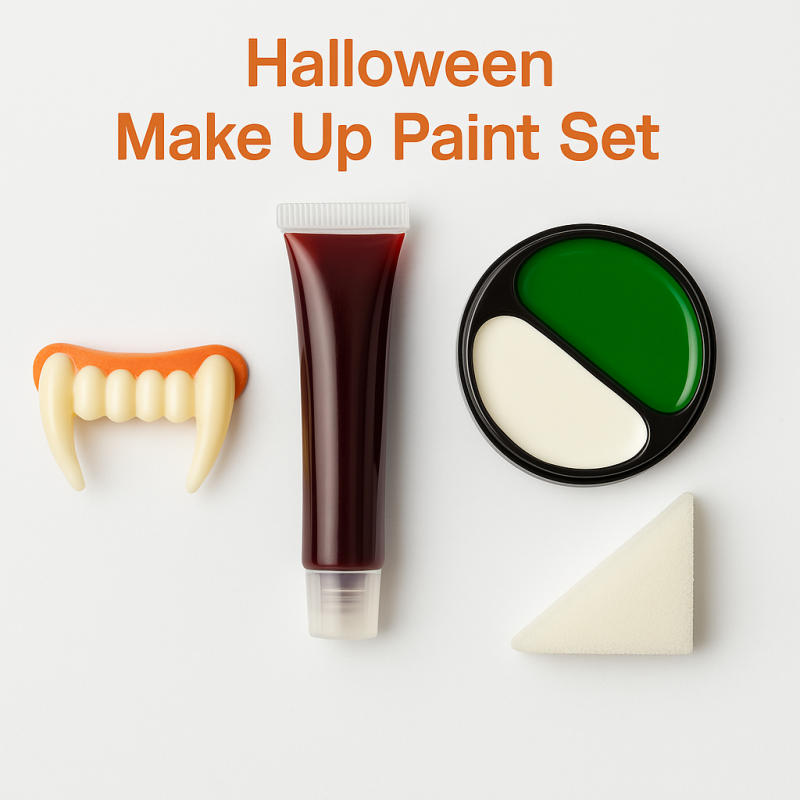 Zestaw do Makijażu Halloween: Kły, Krew, Farby