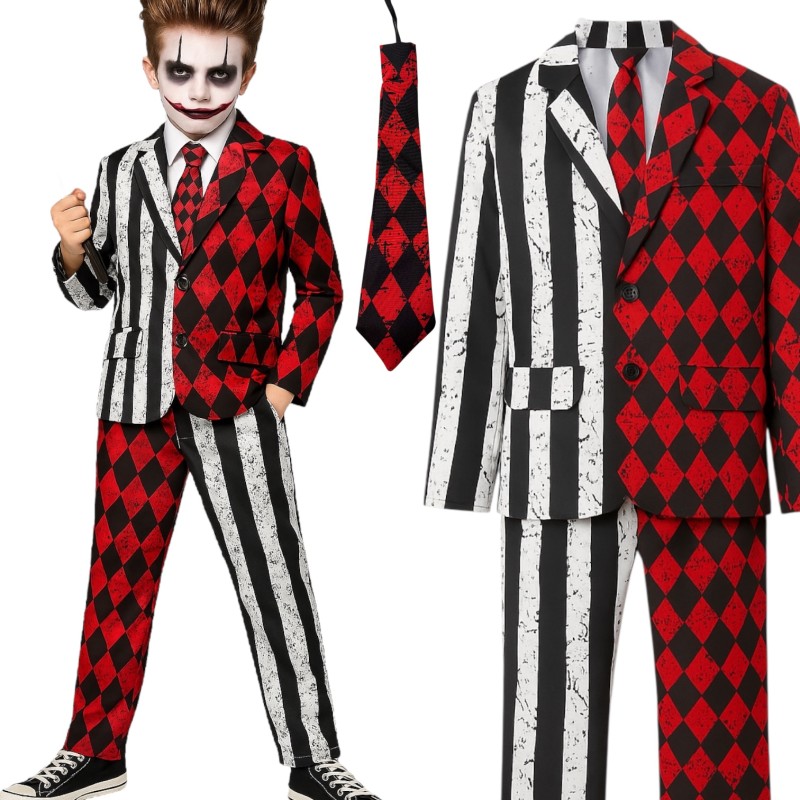 Kostium przebranie Joker Cosplay W zestawie Bluzka, spodnie, krawat