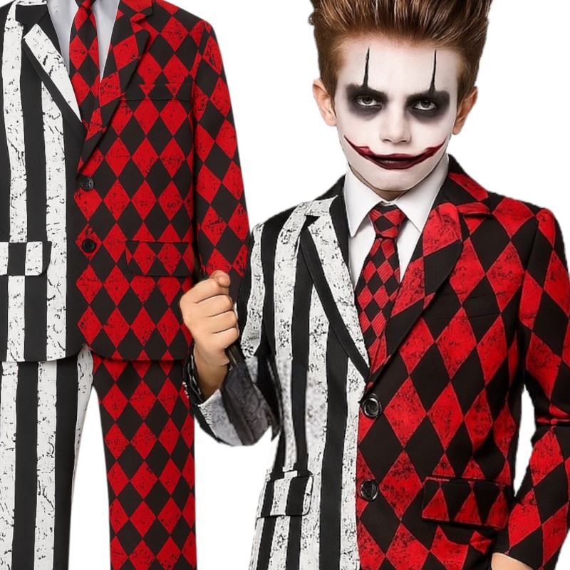 Kostium przebranie Joker Cosplay W zestawie Bluzka, spodnie, krawat