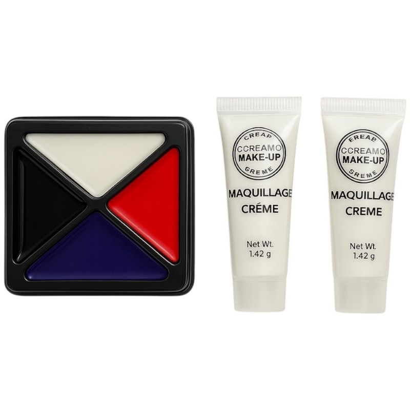 Kostium przebranie Joker + makeup set z białą pastą Cosplay W zestawie Bluzka, spodnie, krawat