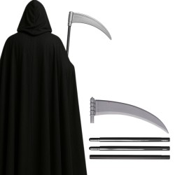 Zestaw na Halloween Peleryna Kosa Farby do Twarzy