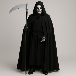 Zestaw na Halloween Peleryna Kosa Farby do Twarzy