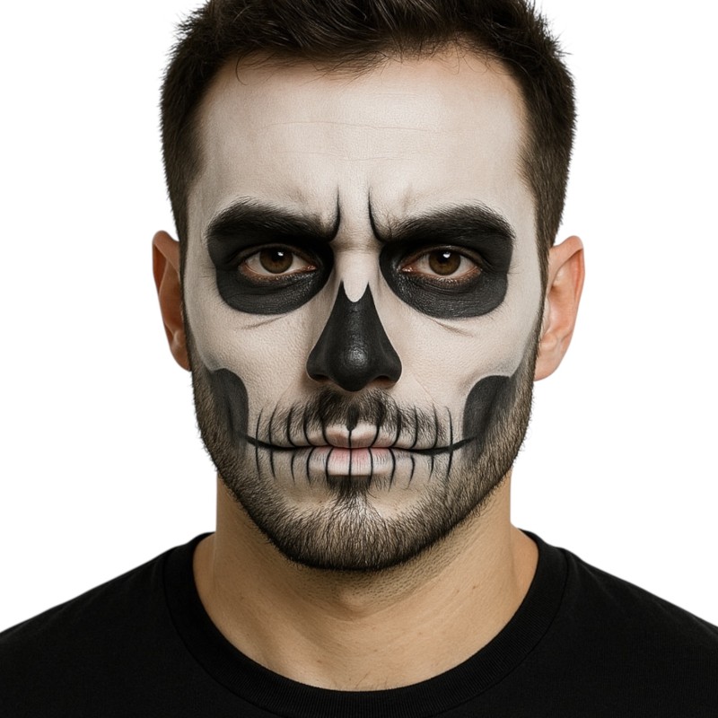 Zestaw na Halloween Peleryna Kosa Farby do Twarzy