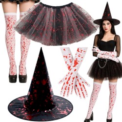 Zestaw Kostium Krwawe Przebranie Halloween 4 elementy