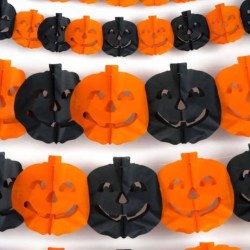 Girlanda papierowa Halloween Dynia 3m pomarańczowa